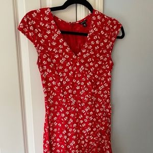 JCrew Mercantile red floral sundress